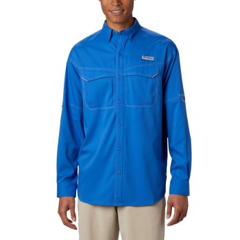 Columbia PFG Low Drag Offshore Long Sleeve, Camisa Azules Para Hombre | 134589-LTO